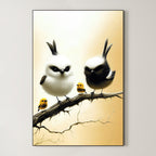 Protective Perch – Surreal Whimsical Bird Family Wall Art 199