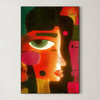 Radiant Muse – Surreal Psychedelic Pop Portrait Wall Art 561