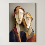 Two Together – Surreal Cloisonne Couple Wall Art 411
