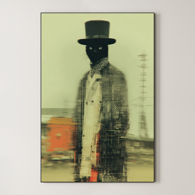 Surreal Feline Portrait – Surreal Animal Wall Art 026 Main image