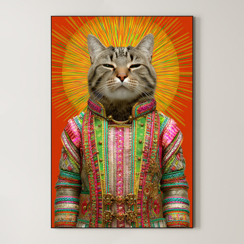 Regal Cat Portrait – Surreal Animal Wall Art 078 Main image