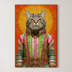 Regal Cat Portrait – Surreal Animal Wall Art 078