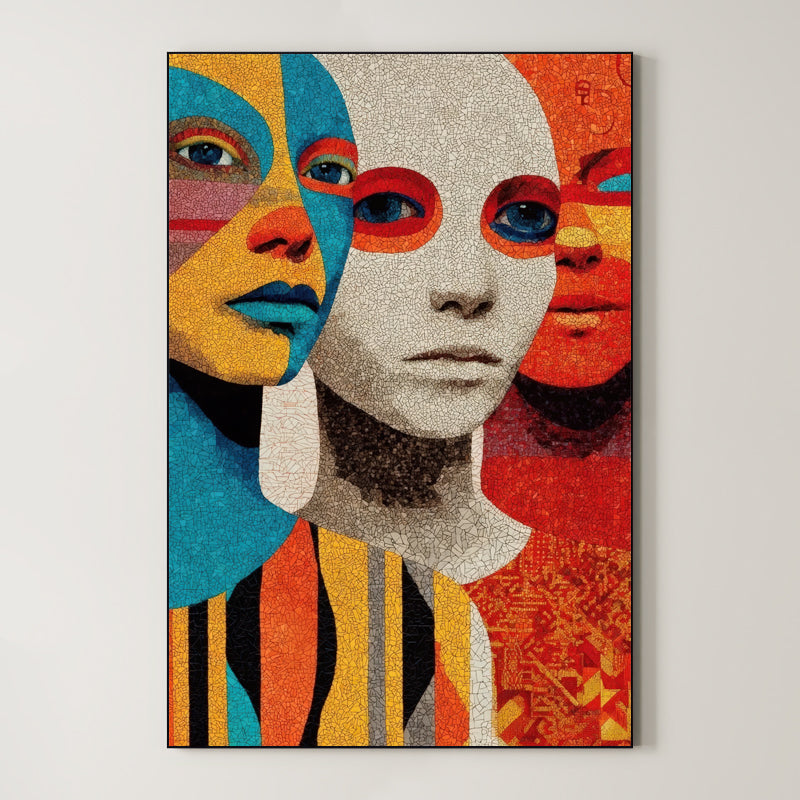 Modern Mosaic Trio – Surreal Mosaic Wall Art 165 Main image