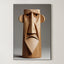 Wooden Face Sculpture – Surreal Sculptural Wall Art 101