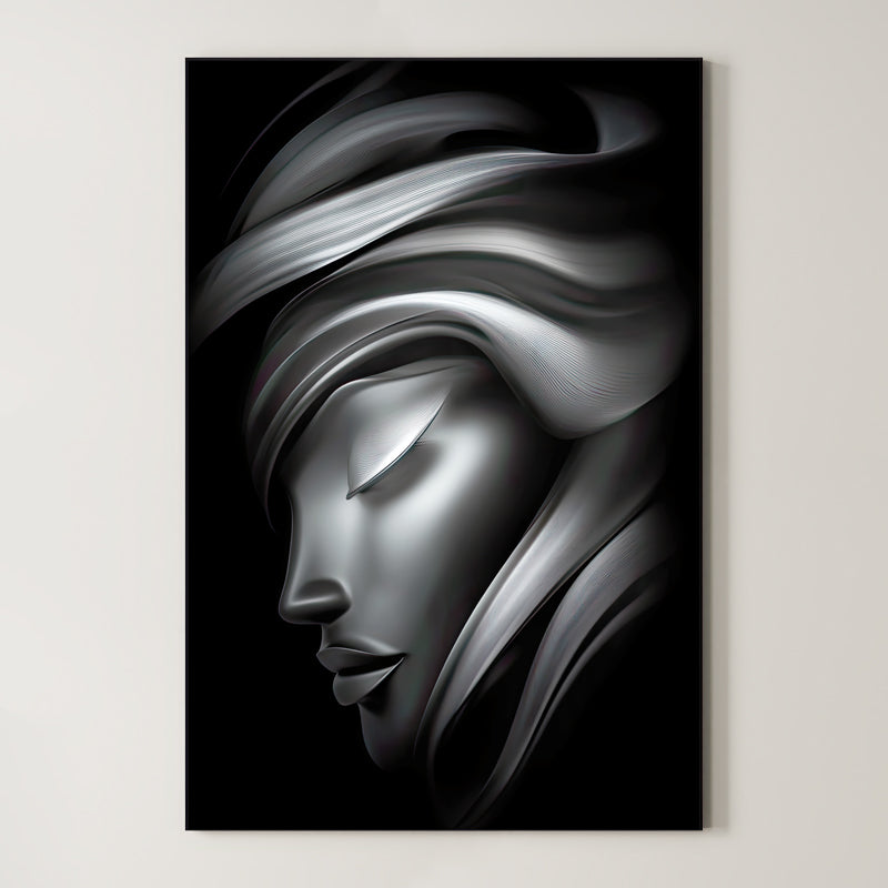 Shadow Grace – Surreal Wabi Sabi Portrait Wall Art 518 Main image