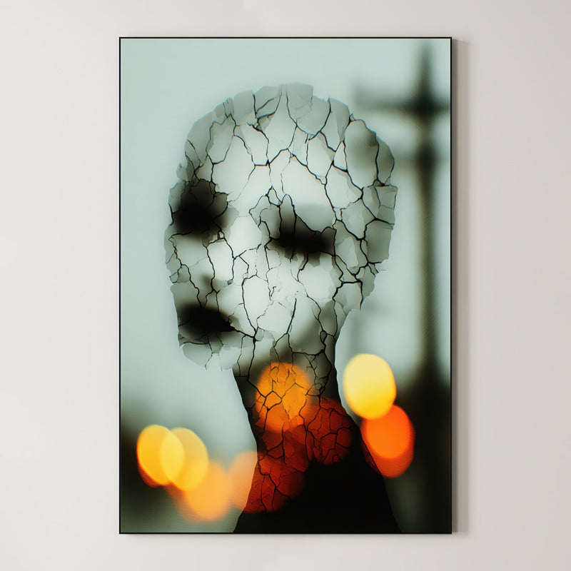 Cracked Light – Surreal Fractured Figure Wall Art 581 Main image
