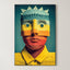 Banded Face – Surreal Craft Textile Portrait Wall Art 456