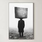 Conceptual Brutalist Portrait – Surreal Brutalist Wall Art 029