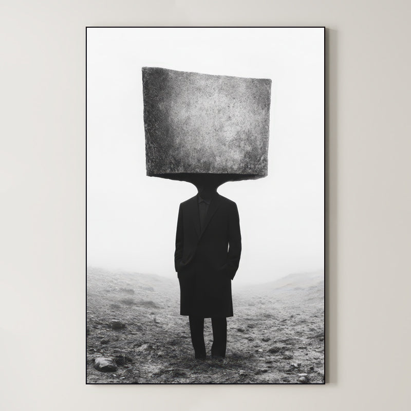 Conceptual Brutalist Portrait – Surreal Brutalist Wall Art 029