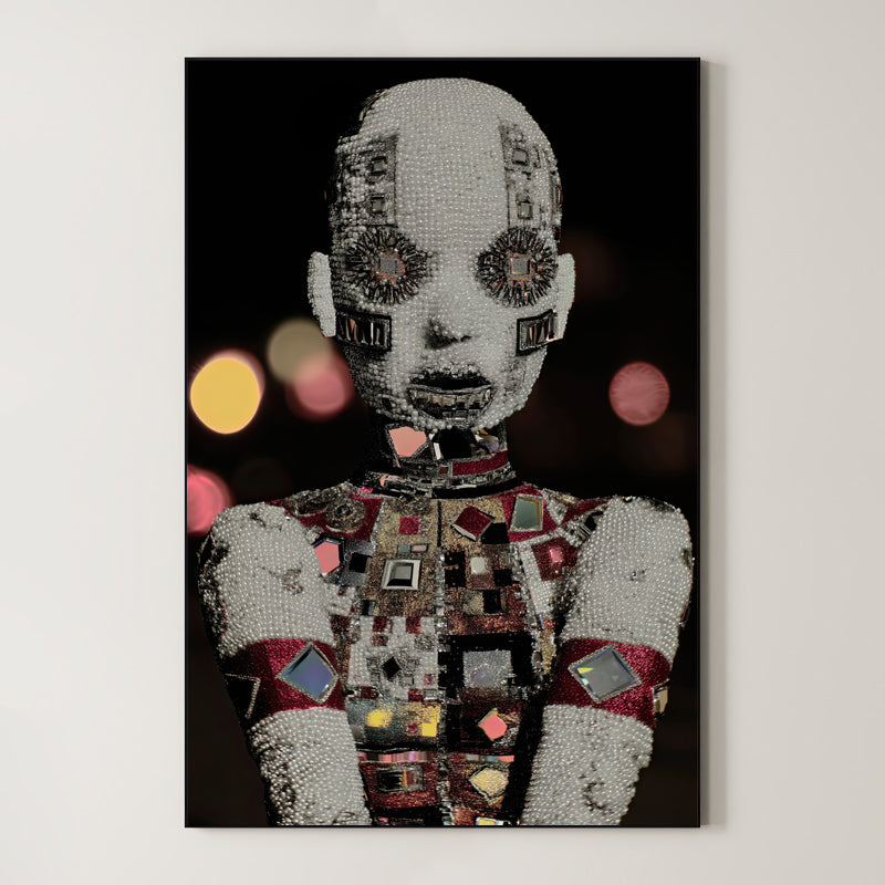 Surreal Embellished Figure – Surreal Figurative Wall Art 004 Main image
