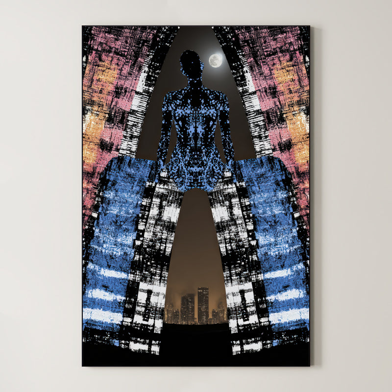 Galactic Figure Art – Surreal Cosmic Portrait Wall Art 313