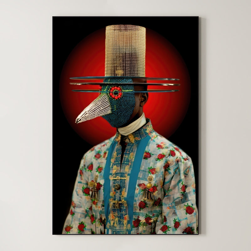 Masked and Adorned – Surreal Fashion Ceremonial Wall Art 440 Main image