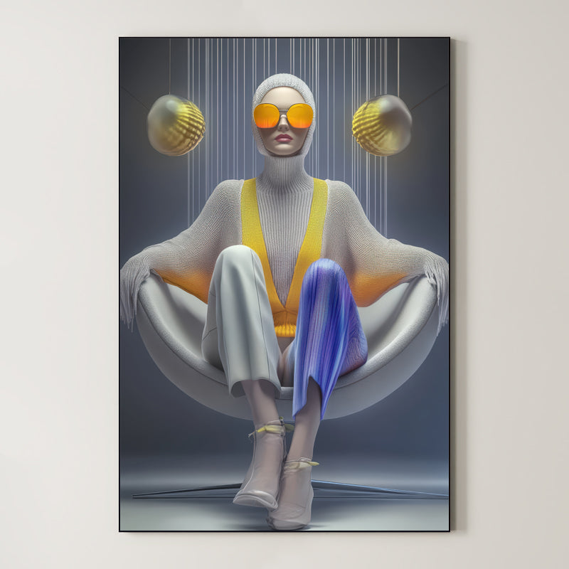 Textured Elegance – Surreal High-Fashion Figure Wall Art 321