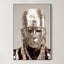 Mirror Mask – Surreal Silver Mosaic Ceremonial Wall Art 441