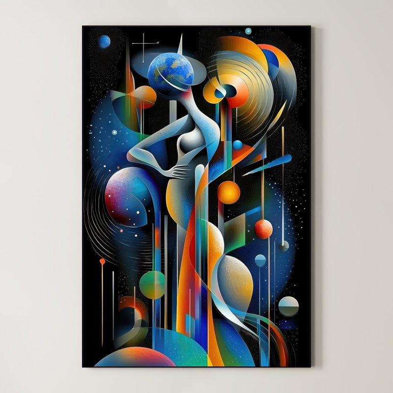 Abstract Space Figure – Surreal Cosmic Wall Art 133