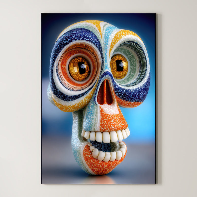 Spiral Skull – Surreal Ceramic Whimsical Wall Art 409 Main image