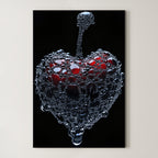 Liquid Heart – Surreal Dark Organic Abstract Wall Art 285