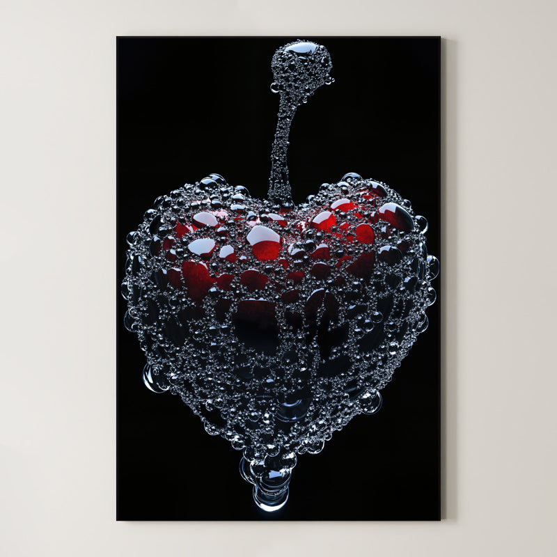 Liquid Heart – Surreal Dark Organic Abstract Wall Art 285