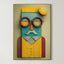 Mustache Man – Surreal Retro Geometric Portrait Wall Art 455