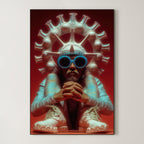 Contemporary Radiant Profile – Surreal Luminous Wall Art 053