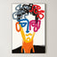 Minimalist Crayon Portrait – Surreal Minimalist Crayon Figure Wall Art 254