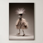 Avian Nomad – Surreal Folk Sculpture Bird Wall Art 418