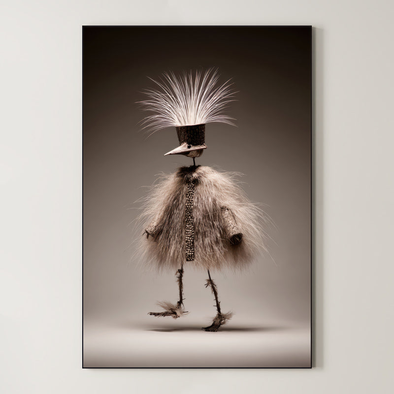 Avian Nomad – Surreal Folk Sculpture Bird Wall Art 418
