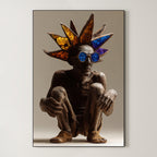 Surreal Folk Figure – Surreal Folk Art Wall Art 093