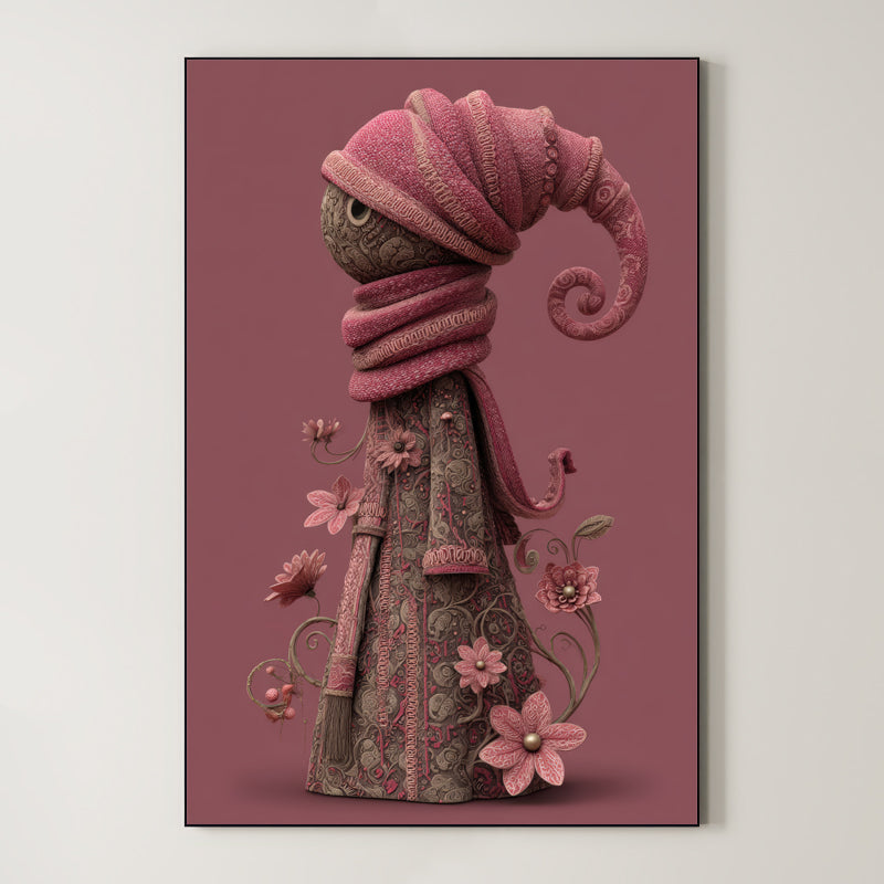 Contemporary Whimsical Portrait – Surreal Playful Figure Wall Art 210
