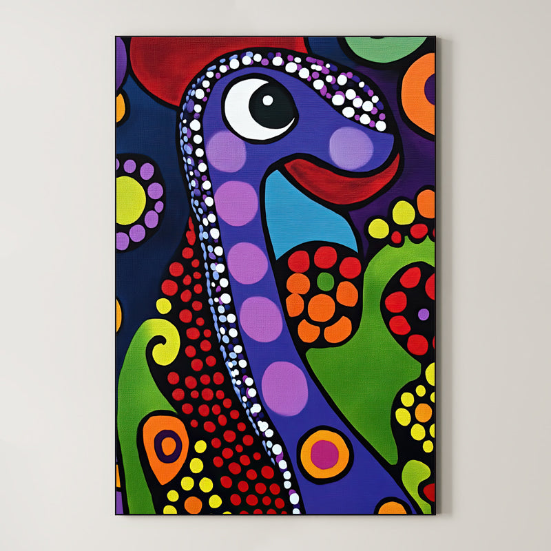 Pop Folk Animal – Surreal Folk Art Wall Art 090 Main image
