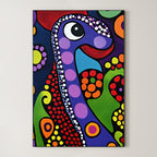 Pop Folk Animal – Surreal Folk Art Wall Art 090