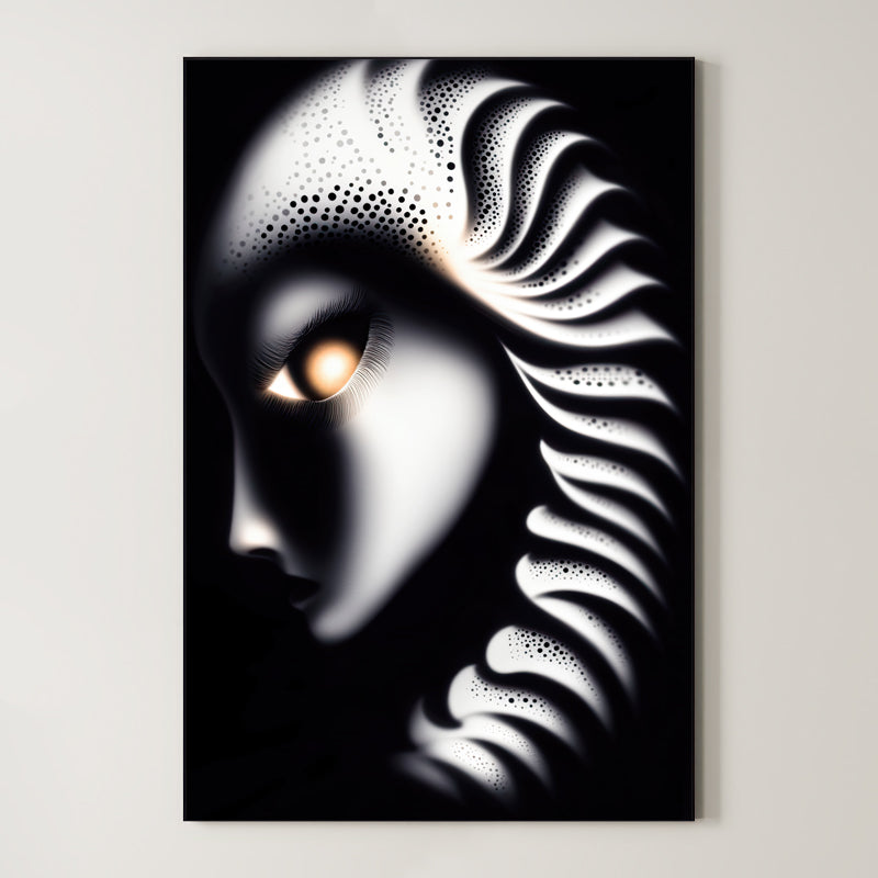 Amber Gaze – Surreal Contemporary Portrait Wall Art 510