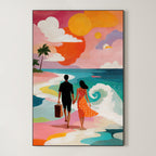 Vibrant Couple – Surreal Tropical Graphic Couple Wall Art 459