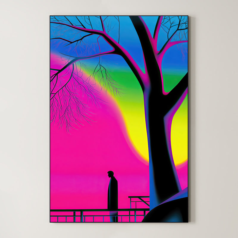 Graphic Silhouette – Surreal Minimalist Figure Wall Art 203