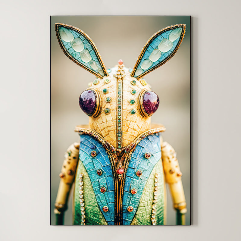 Jeweled Sentinel – Surreal Mosaic Portrait Wall Art 553 Main image