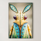 Jeweled Sentinel – Surreal Mosaic Portrait Wall Art 553