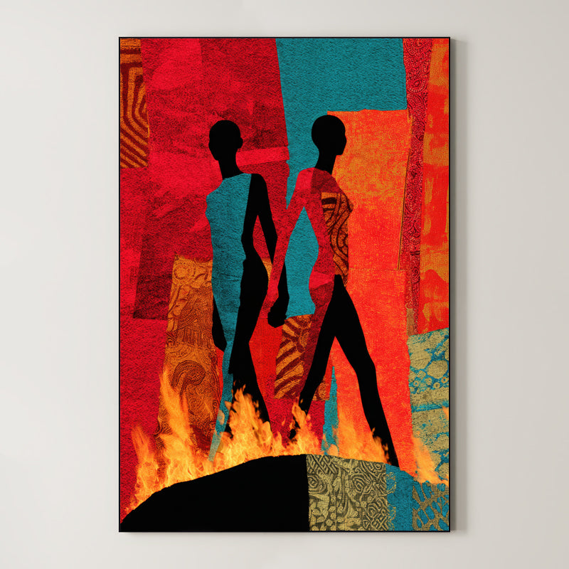 Modern Abstract Silhouettes – Surreal Figure Study Wall Art 242 Main image