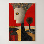 Folk Surreal Figure – Surreal Folk Art Wall Art 098