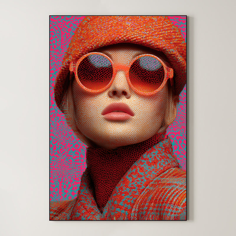 Psychedelic Pop Art – Surreal Electric Color Portrait Wall Art 275 Main image