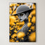 Monochrome Gaze – Surreal Black and White Portrait Wall Art 406