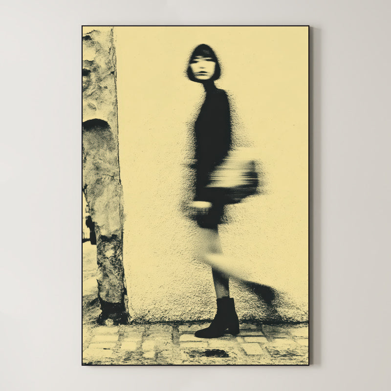 Walking Silhouette – Surreal Noir Urban Motion Wall Art 400 Main image