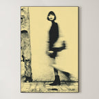 Walking Silhouette – Surreal Noir Urban Motion Wall Art 400
