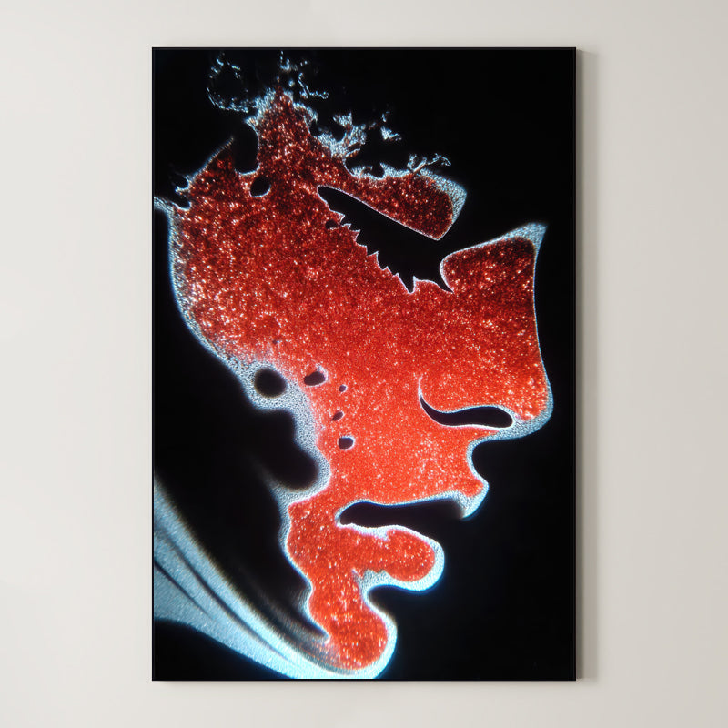 Cinnabar Flow – Surreal Abstract Crimson Wall Art 560 Main image