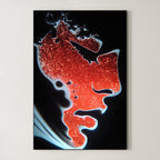 Cinnabar Flow – Surreal Abstract Crimson Wall Art 560