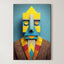 Block Head – Surreal Cubist Craft Portrait Wall Art 457