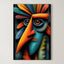 Prismatic Persona – Surreal Vibrant Relief Portrait Wall Art 463
