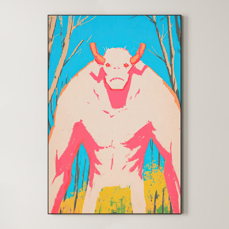 Folk Beast – Surreal Naive Art Creature Wall Art 216 Main image