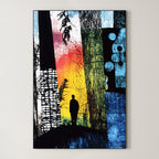 Mixed Media Landscape – Surreal Textured Terrain Wall Art 274
