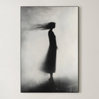 Moody Monochromatic Portrait – Surreal Dark Tonal Wall Art 269