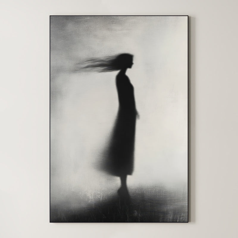 Moody Monochromatic Portrait – Surreal Dark Tonal Wall Art 269
